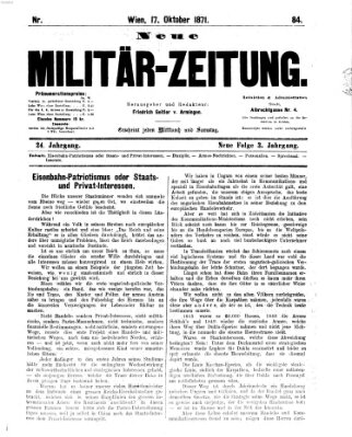 Neue Militär-Zeitung (Militär-Zeitung) Dienstag 17. Oktober 1871