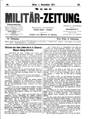 Neue Militär-Zeitung (Militär-Zeitung) Mittwoch 1. November 1871