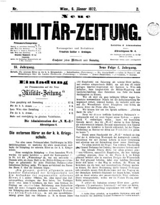 Neue Militär-Zeitung (Militär-Zeitung) Samstag 6. Januar 1872