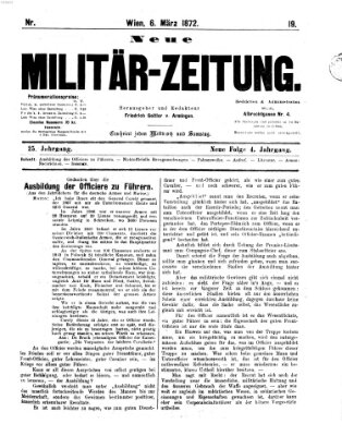 Neue Militär-Zeitung (Militär-Zeitung) Mittwoch 6. März 1872