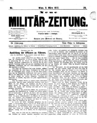 Neue Militär-Zeitung (Militär-Zeitung) Samstag 9. März 1872