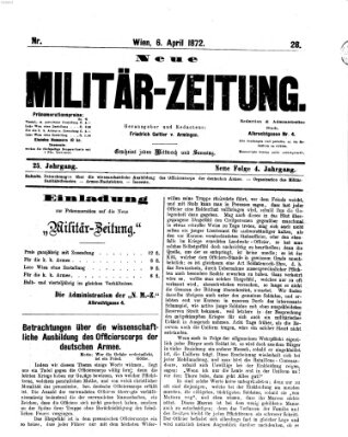 Neue Militär-Zeitung (Militär-Zeitung) Samstag 6. April 1872