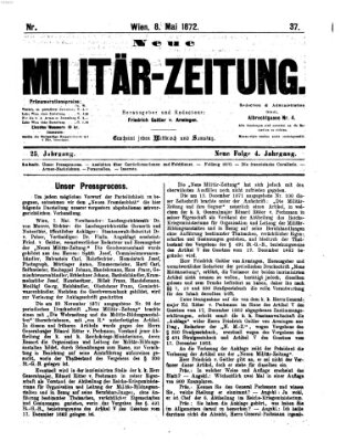 Neue Militär-Zeitung (Militär-Zeitung) Mittwoch 8. Mai 1872