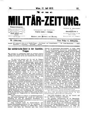 Neue Militär-Zeitung (Militär-Zeitung) Mittwoch 17. Juli 1872