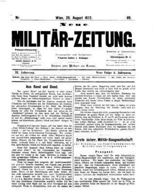 Neue Militär-Zeitung (Militär-Zeitung) Mittwoch 28. August 1872