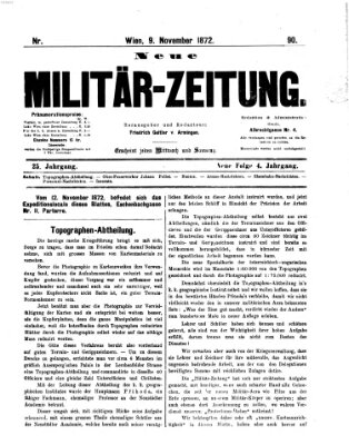 Neue Militär-Zeitung (Militär-Zeitung) Samstag 9. November 1872