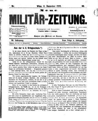 Neue Militär-Zeitung (Militär-Zeitung) Mittwoch 11. Dezember 1872