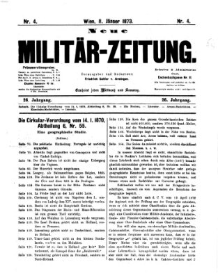 Neue Militär-Zeitung (Militär-Zeitung) Samstag 11. Januar 1873