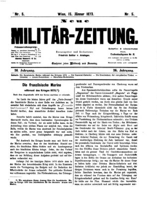 Neue Militär-Zeitung (Militär-Zeitung) Mittwoch 15. Januar 1873