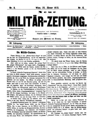 Neue Militär-Zeitung (Militär-Zeitung) Samstag 25. Januar 1873