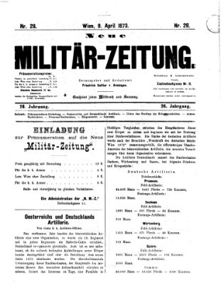 Neue Militär-Zeitung (Militär-Zeitung) Mittwoch 9. April 1873