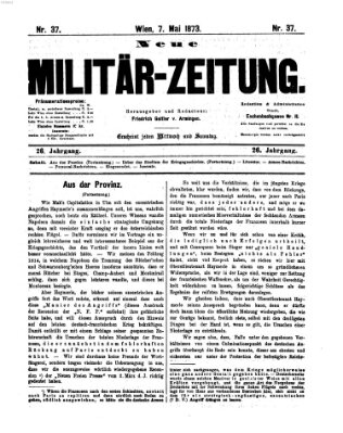 Neue Militär-Zeitung (Militär-Zeitung) Mittwoch 7. Mai 1873