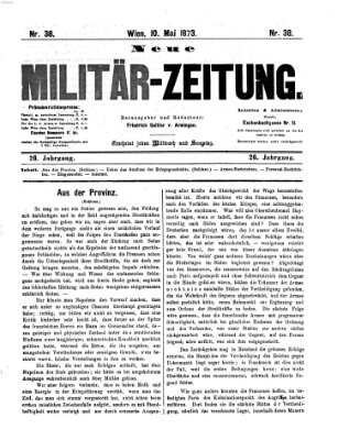 Neue Militär-Zeitung (Militär-Zeitung) Samstag 10. Mai 1873