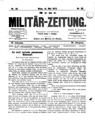 Neue Militär-Zeitung (Militär-Zeitung) Mittwoch 14. Mai 1873