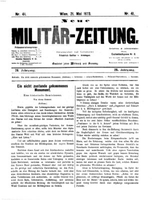 Neue Militär-Zeitung (Militär-Zeitung) Mittwoch 21. Mai 1873