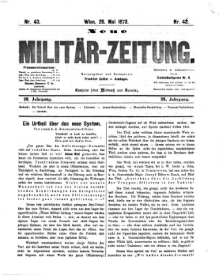 Neue Militär-Zeitung (Militär-Zeitung) Mittwoch 28. Mai 1873