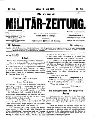 Neue Militär-Zeitung (Militär-Zeitung) Mittwoch 9. Juli 1873