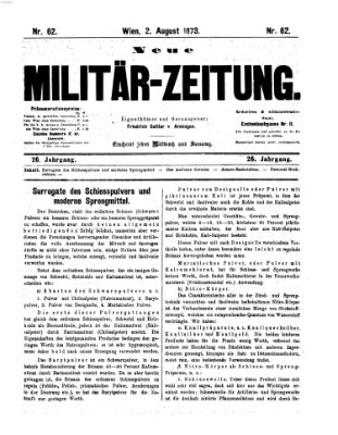 Neue Militär-Zeitung (Militär-Zeitung) Samstag 2. August 1873