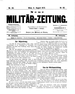 Neue Militär-Zeitung (Militär-Zeitung) Mittwoch 6. August 1873