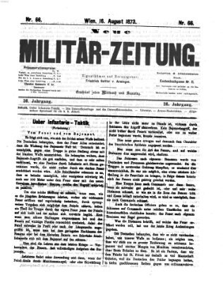 Neue Militär-Zeitung (Militär-Zeitung) Samstag 16. August 1873