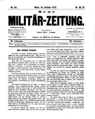 Neue Militär-Zeitung (Militär-Zeitung) Samstag 18. Oktober 1873