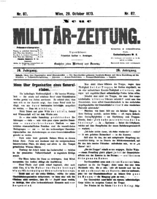 Neue Militär-Zeitung (Militär-Zeitung) Mittwoch 29. Oktober 1873