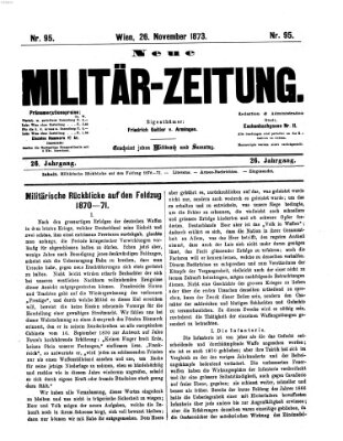 Neue Militär-Zeitung (Militär-Zeitung) Mittwoch 26. November 1873