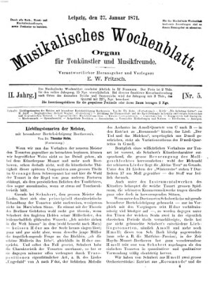 Musikalisches Wochenblatt Freitag 27. Januar 1871