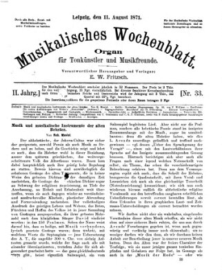 Musikalisches Wochenblatt Freitag 11. August 1871