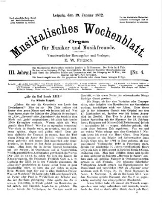 Musikalisches Wochenblatt Freitag 19. Januar 1872