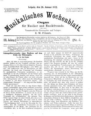 Musikalisches Wochenblatt Freitag 26. Januar 1872