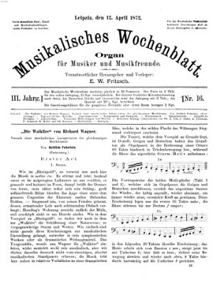 Musikalisches Wochenblatt Freitag 12. April 1872