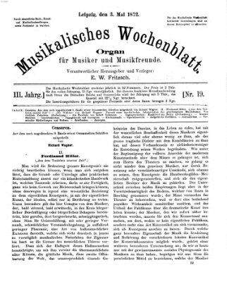 Musikalisches Wochenblatt Freitag 3. Mai 1872