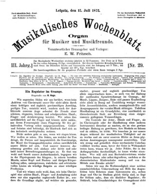 Musikalisches Wochenblatt Freitag 12. Juli 1872