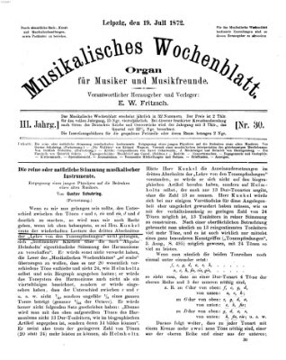 Musikalisches Wochenblatt Freitag 19. Juli 1872