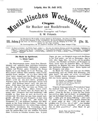 Musikalisches Wochenblatt Freitag 26. Juli 1872