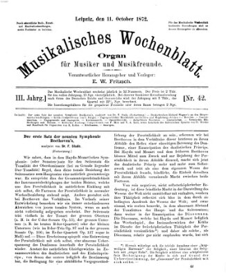 Musikalisches Wochenblatt Freitag 11. Oktober 1872