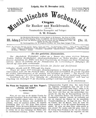 Musikalisches Wochenblatt Freitag 13. Dezember 1872