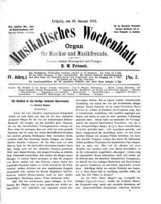 Musikalisches Wochenblatt Freitag 10. Januar 1873