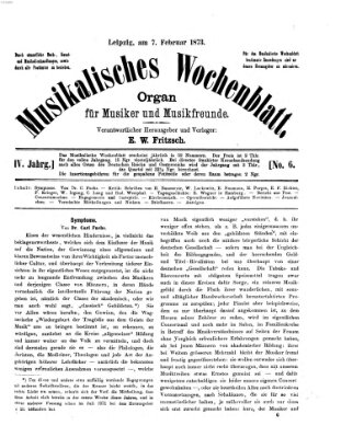 Musikalisches Wochenblatt Freitag 7. Februar 1873