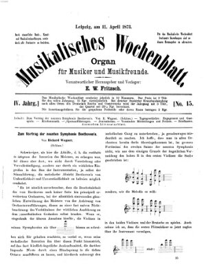 Musikalisches Wochenblatt Freitag 11. April 1873