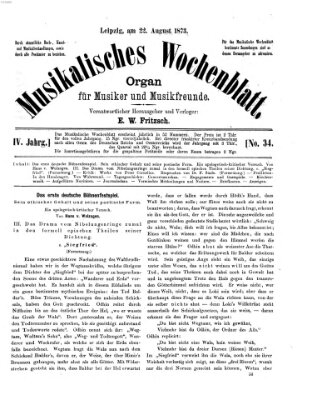 Musikalisches Wochenblatt Freitag 22. August 1873