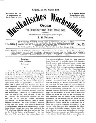 Musikalisches Wochenblatt Freitag 29. August 1873