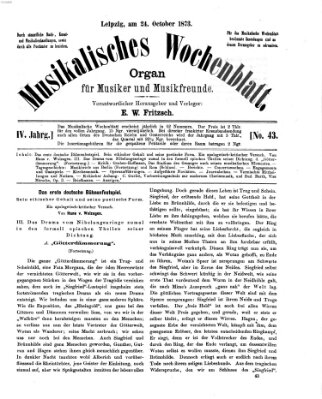 Musikalisches Wochenblatt Freitag 24. Oktober 1873