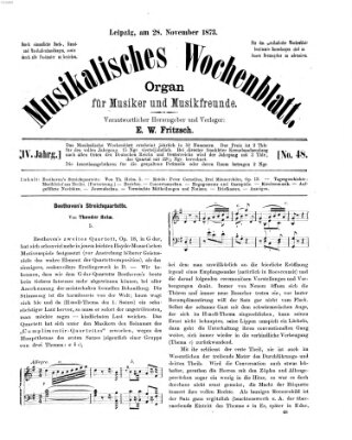 Musikalisches Wochenblatt Freitag 28. November 1873