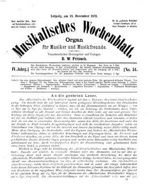 Musikalisches Wochenblatt Freitag 19. Dezember 1873