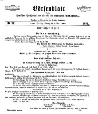 Börsenblatt für den deutschen Buchhandel Montag 1. Mai 1871