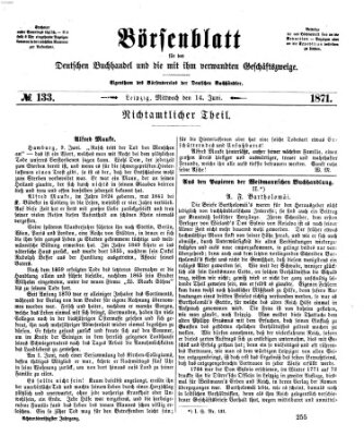 Börsenblatt für den deutschen Buchhandel Mittwoch 14. Juni 1871