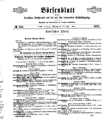 Börsenblatt für den deutschen Buchhandel Montag 10. Juli 1871