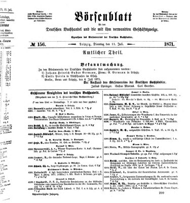 Börsenblatt für den deutschen Buchhandel Dienstag 11. Juli 1871